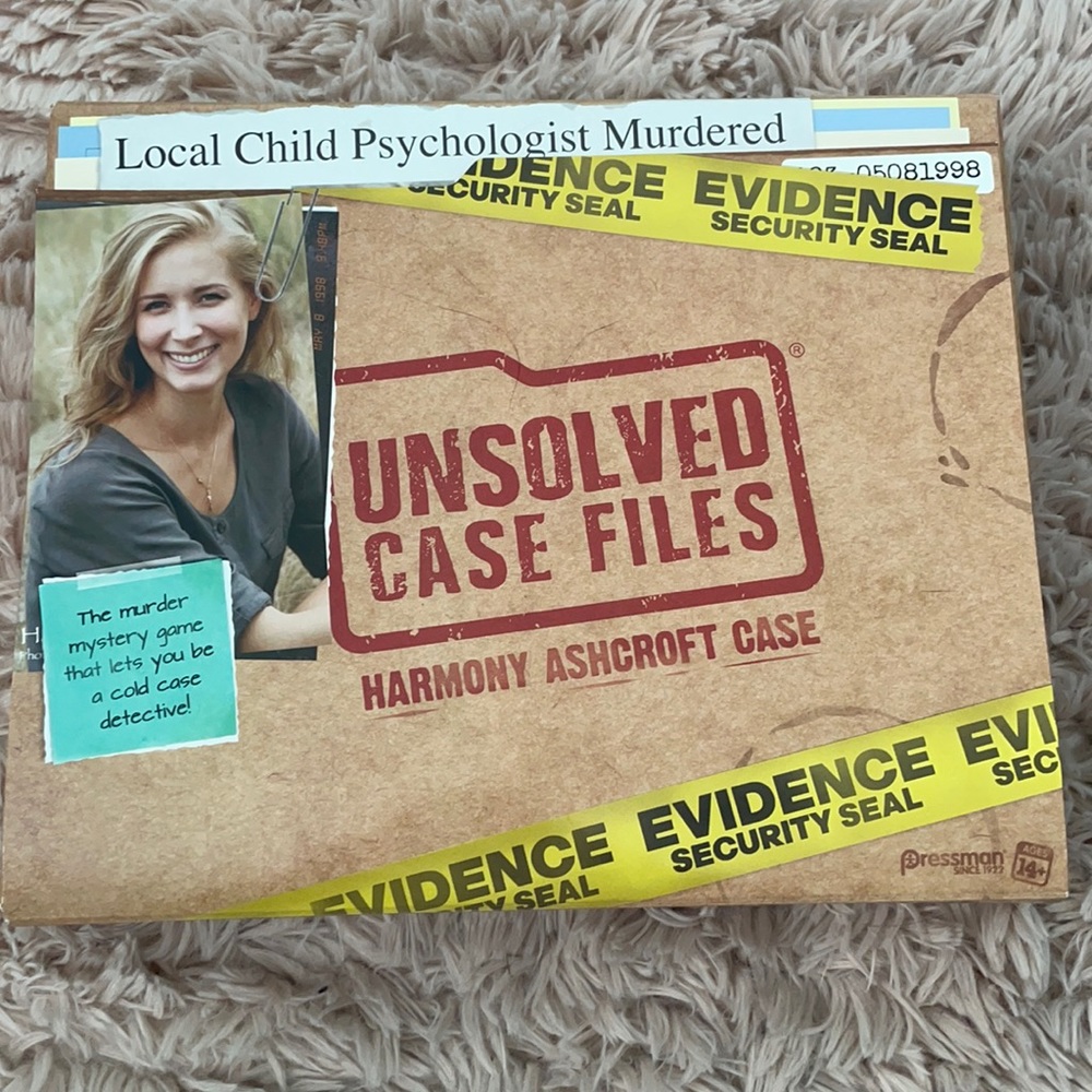 Unsolved case files murder mystery game